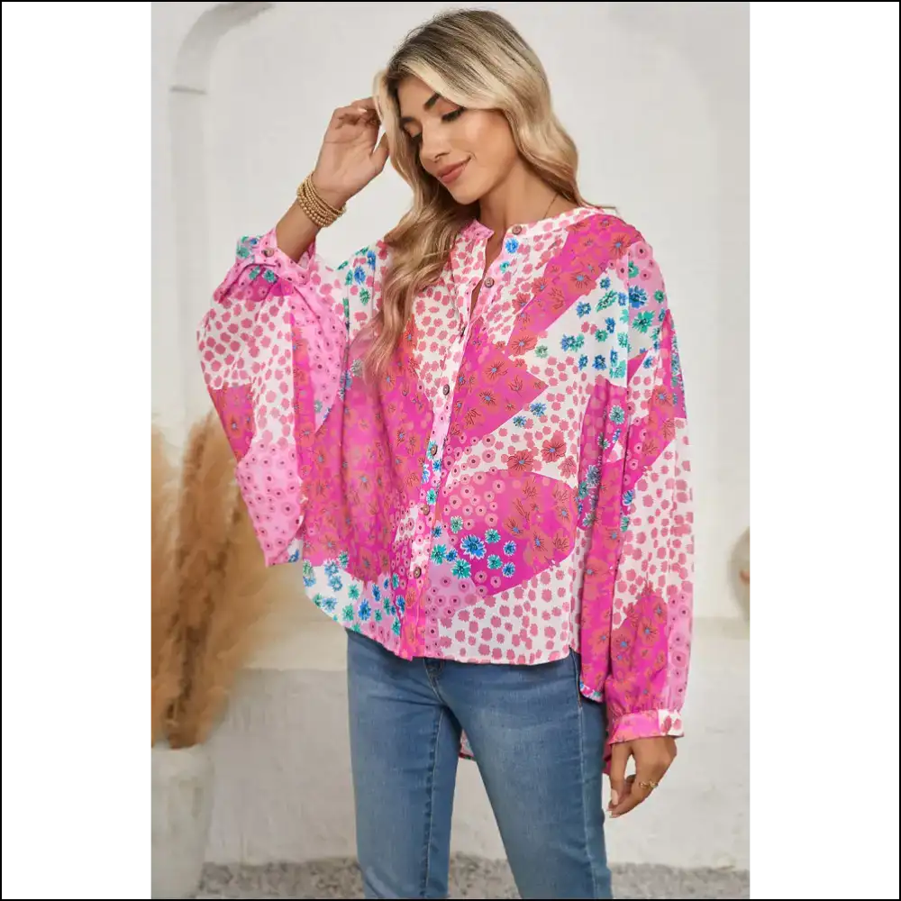 Rose Red Floral Print: so Comfy Youll Forget Pants. 🌹needful Things - Blouses on Sale Worldwide Shipping