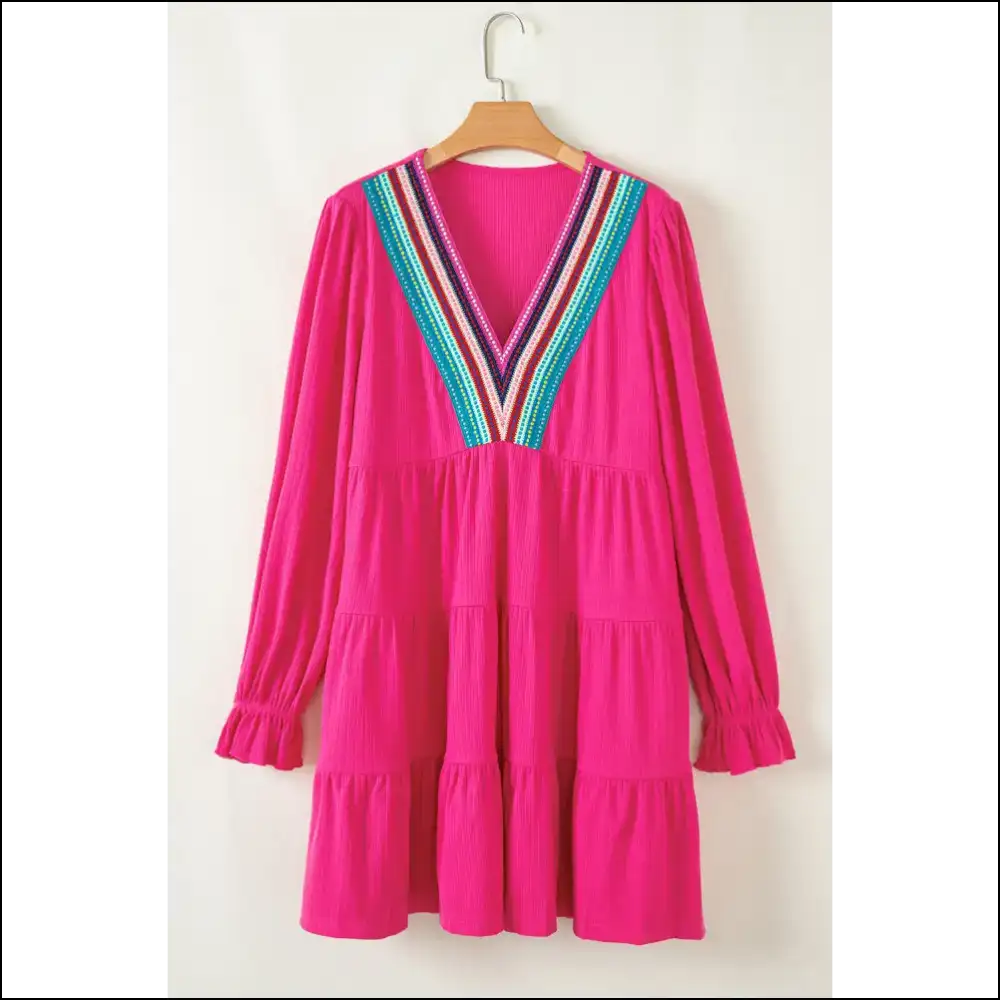 Rose Red Striped Dress: Runway Ready (even if Clumsy ๐) - Short Dresses on Sale Worldwide Shipping
