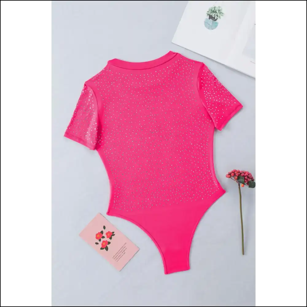 Rose Rhinestone Bodysuit: so Sparkly It’s! ✨ Needful Things - Bodysuit on Sale Worldwide Shipping