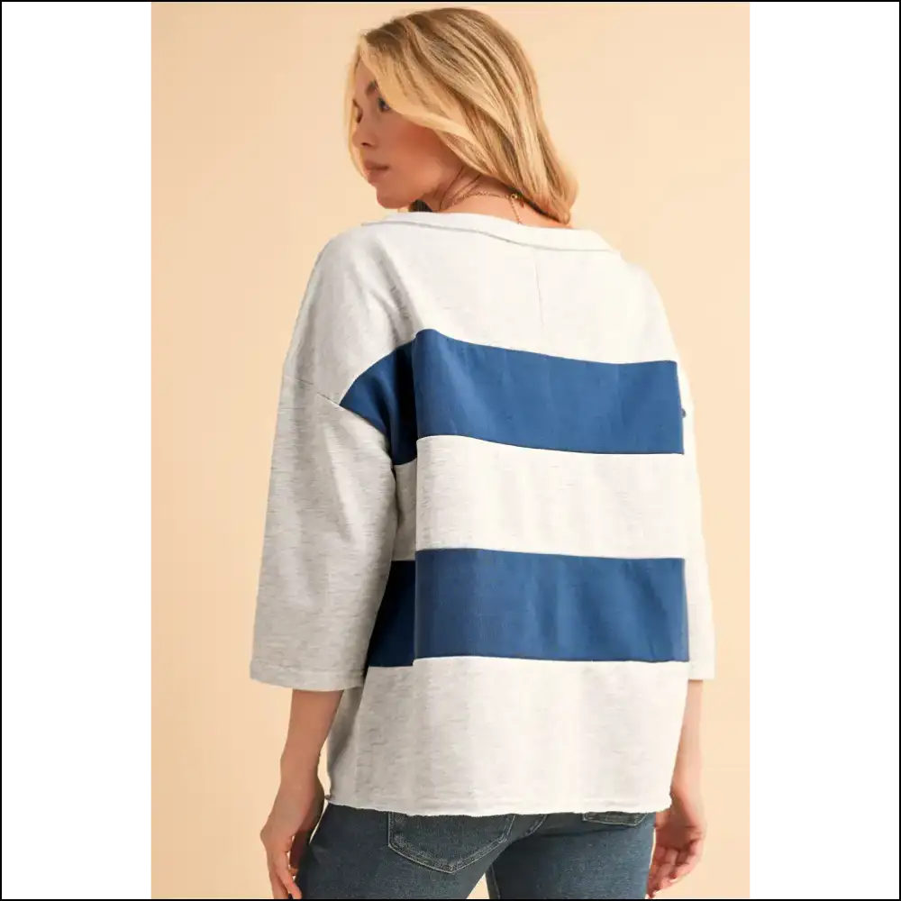 Sail Blue Striped Sweatshirt: Huggable Fashion! Sweatshirts & Hoodies on Sale Worldwide Shipping