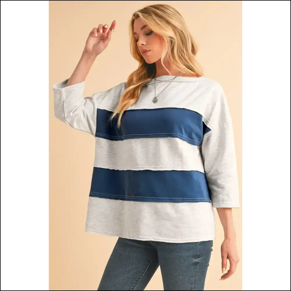 Sail Blue Striped Sweatshirt: Huggable Fashion! Sweatshirts & Hoodies on Sale Worldwide Shipping