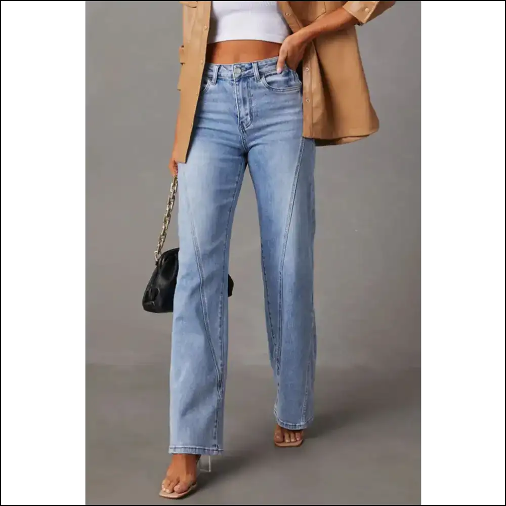 Sashay in Style: Chic High Waist Straight Jeans for Sass & Class! πππββοΈ - on Sale Worldwide Shipping