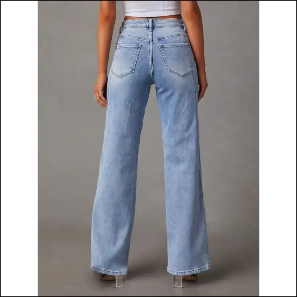 Sashay in Style: Chic High Waist Straight Jeans for Sass & Class! πππββοΈ - on Sale Worldwide Shipping