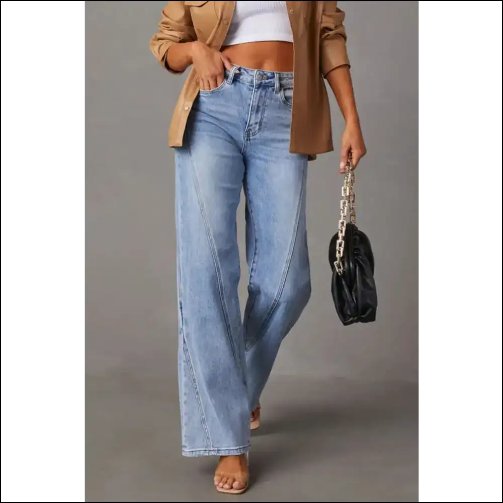 Sashay in Style: Chic High Waist Straight Jeans for Sass & Class! πππββοΈ - on Sale Worldwide Shipping