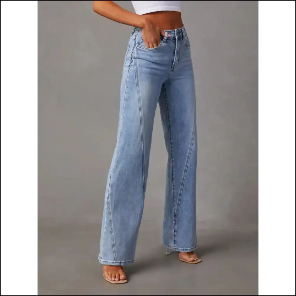 Sashay in Style: Chic High Waist Straight Jeans for Sass & Class! πππββοΈ - on Sale Worldwide Shipping
