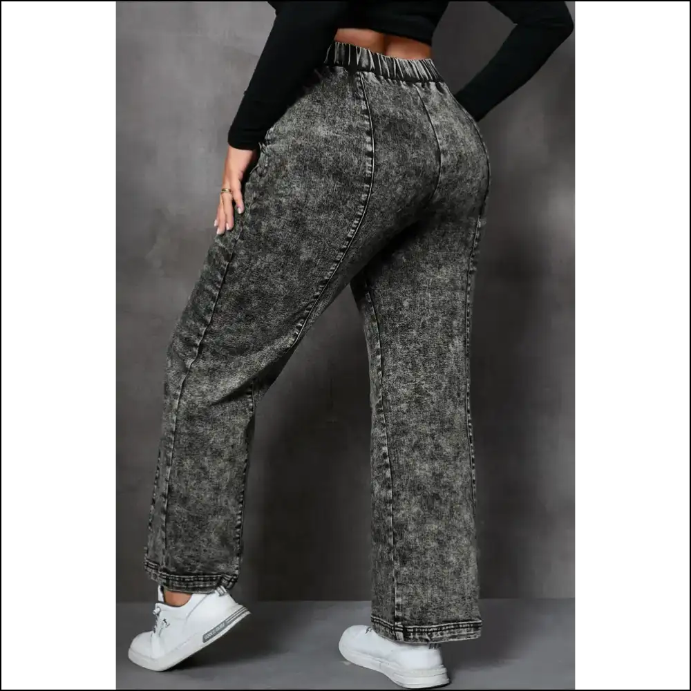 Sashay in Style: my Drawstring Pocketed Straight Jeans Got your Back! ππ - on Sale Worldwide Shipping