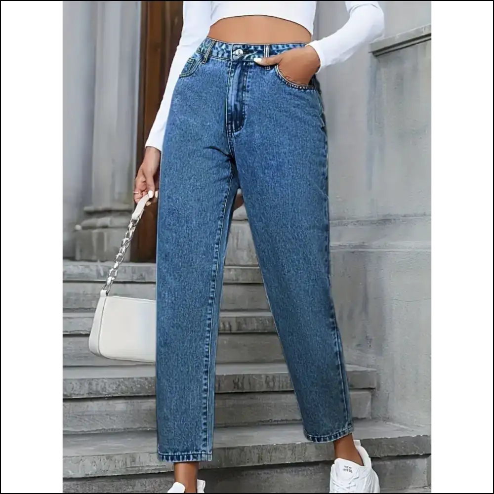 Sassy and Classy: Pocketed Straight Leg Jeans for Hiding Snacks ππ - Medium / Xs - on Sale Worldwide Shipping