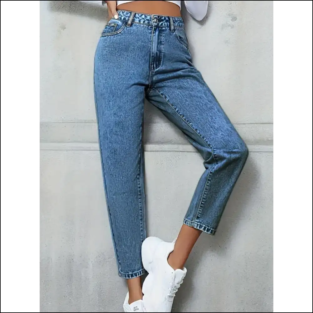 Sassy and Classy: Pocketed Straight Leg Jeans for Hiding Snacks ππ - on Sale Worldwide Shipping