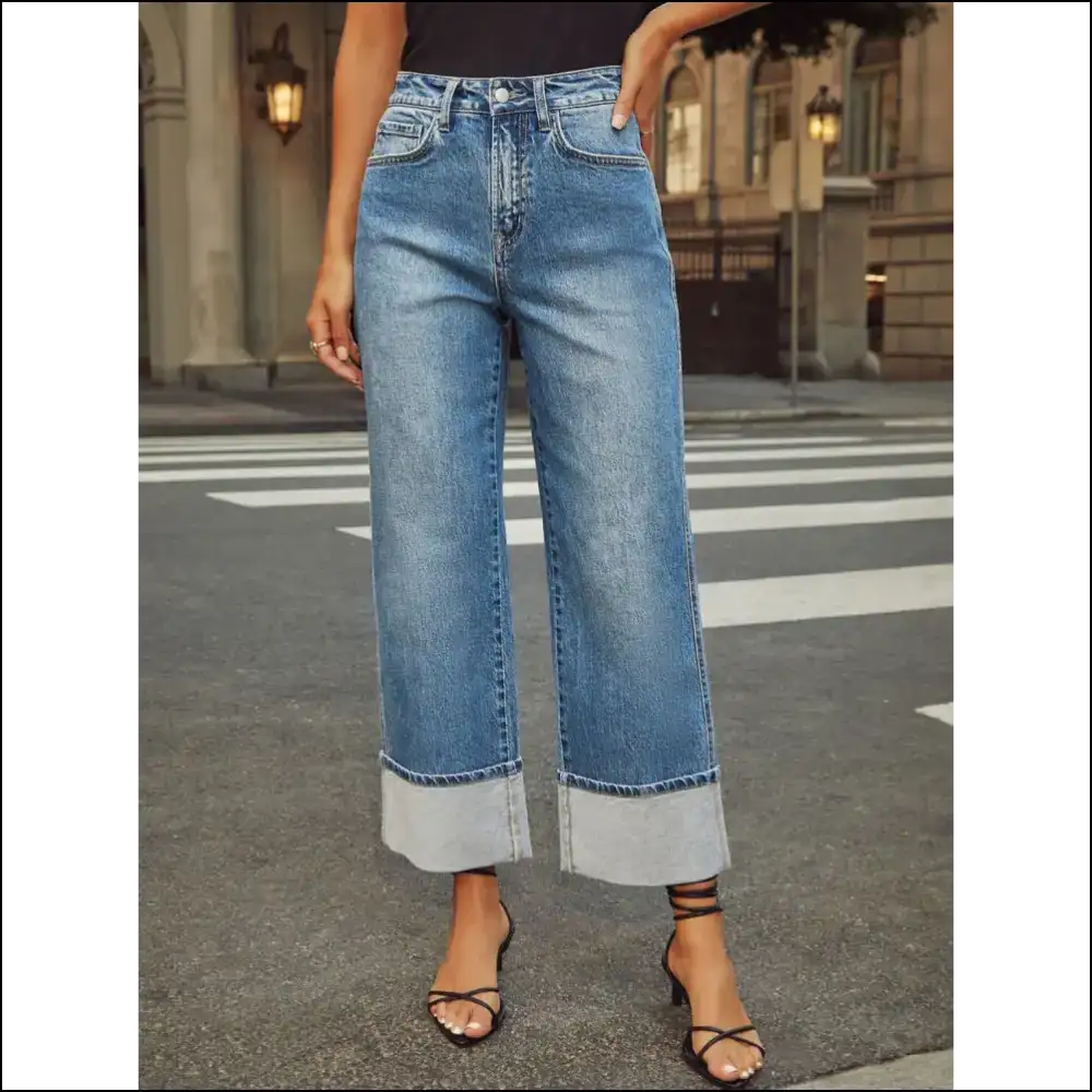 Sassy High Waisted Straight Leg Jeans: Jeans that Dare to Care! ππβ¨ - on Sale Worldwide Shipping