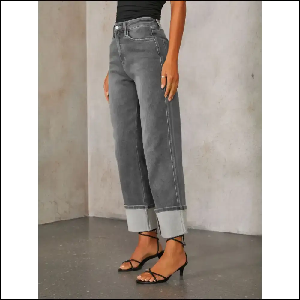 Sassy High Waisted Straight Leg Jeans: Jeans that Dare to Care! ππβ¨ - on Sale Worldwide Shipping