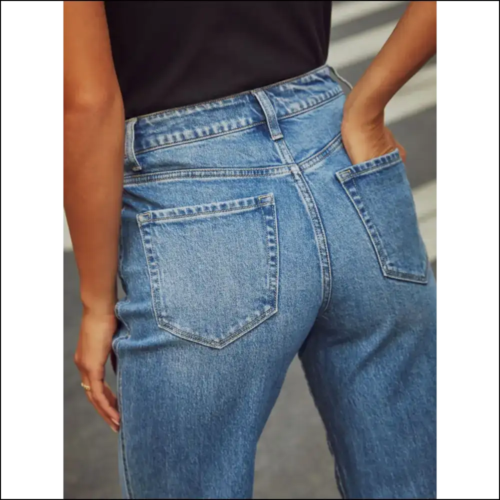 Sassy High Waisted Straight Leg Jeans: Jeans that Dare to Care! ππβ¨ - on Sale Worldwide Shipping