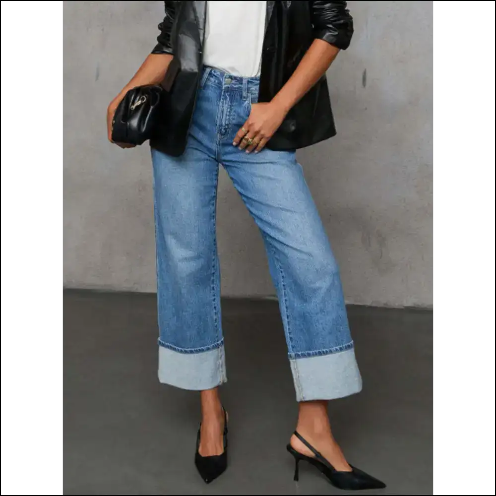 Sassy High Waisted Straight Leg Jeans: Jeans that Dare to Care! ππβ¨ - on Sale Worldwide Shipping