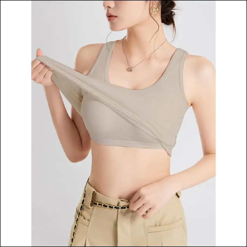 Scoop your Way to Wow with Needful Things’ Crisscross Cove! 😍✨ - Oatmeal / s - Tank Tops on Sale Worldwide Shipping