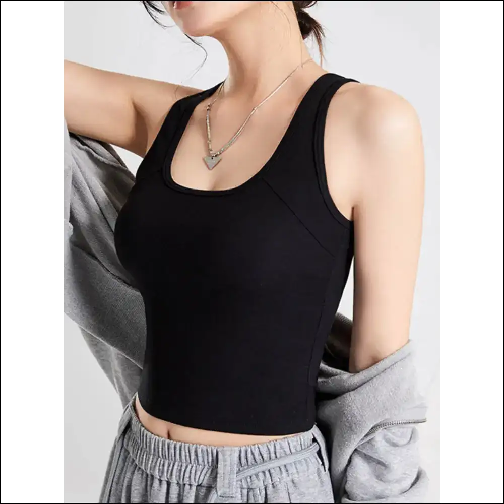 Scoop your Way to Wow with Needful Things’ Crisscross Cove! 😍✨ - Black / s - Tank Tops on Sale Worldwide Shipping
