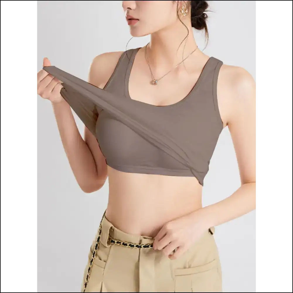 Scoop your Way to Wow with Needful Things’ Crisscross Cove! 😍✨ - Mocha / s - Tank Tops on Sale Worldwide Shipping