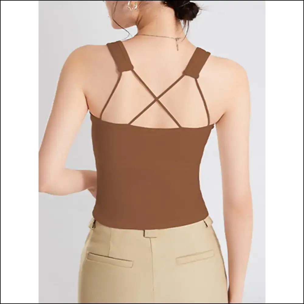 Scoop your Way to Wow with Needful Things’ Crisscross Cove! 😍✨ - Tank Tops on Sale Worldwide Shipping