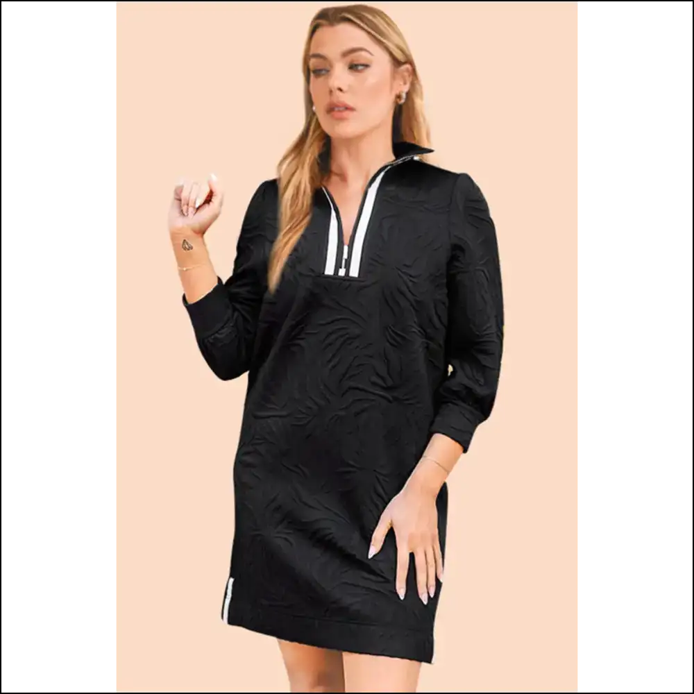 Sea Green Jacquard Mini Dress: Sexy Needful Things Approved! ππ - Black / s - Short Dresses on Sale Worldwide Shipping