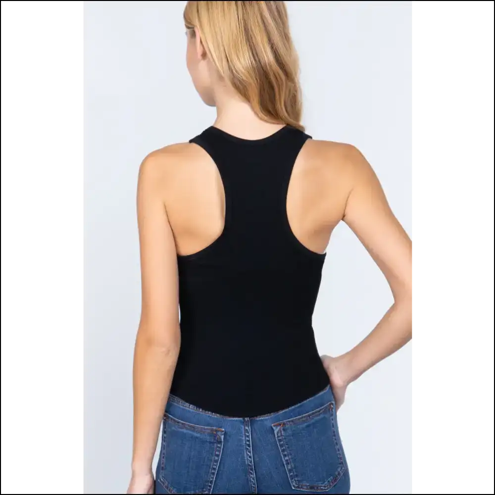 Seamless Ribbed Racerback Tank Top for Active Women - Tops on Sale Worldwide Shipping