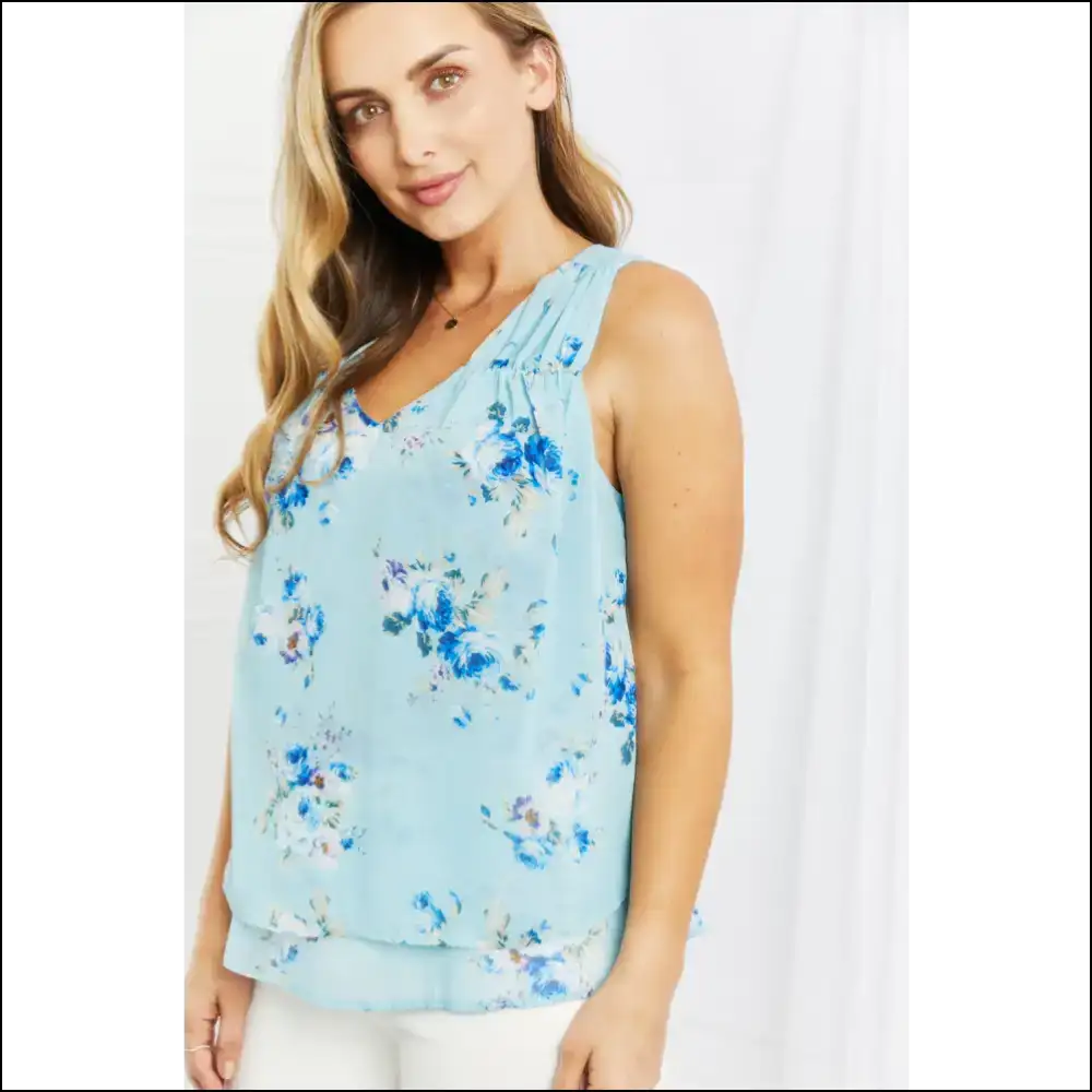 Sew in Love Floral Brunch Tank Top - Tops on Sale Worldwide Shipping
