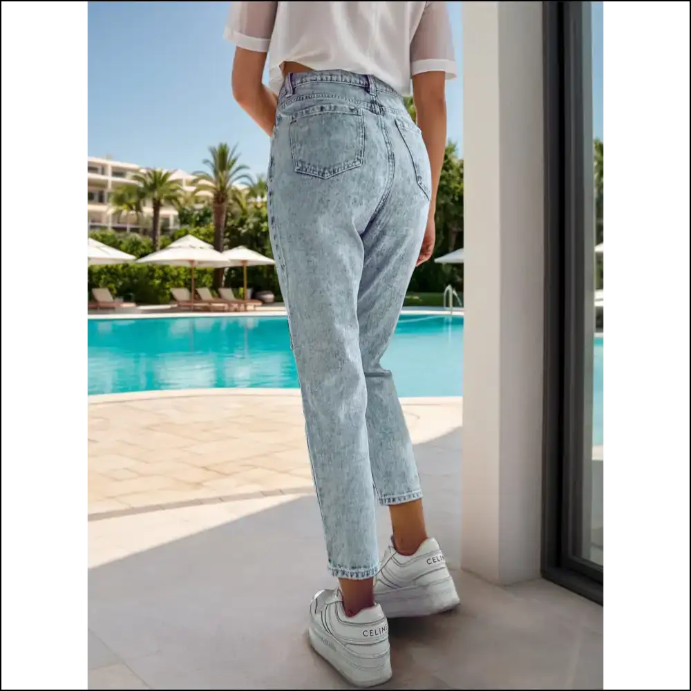 Shine Bright in Distressed Star Jeans: Because Even Stars Need Pockets! ππ - Jeans on Sale Worldwide Shipping