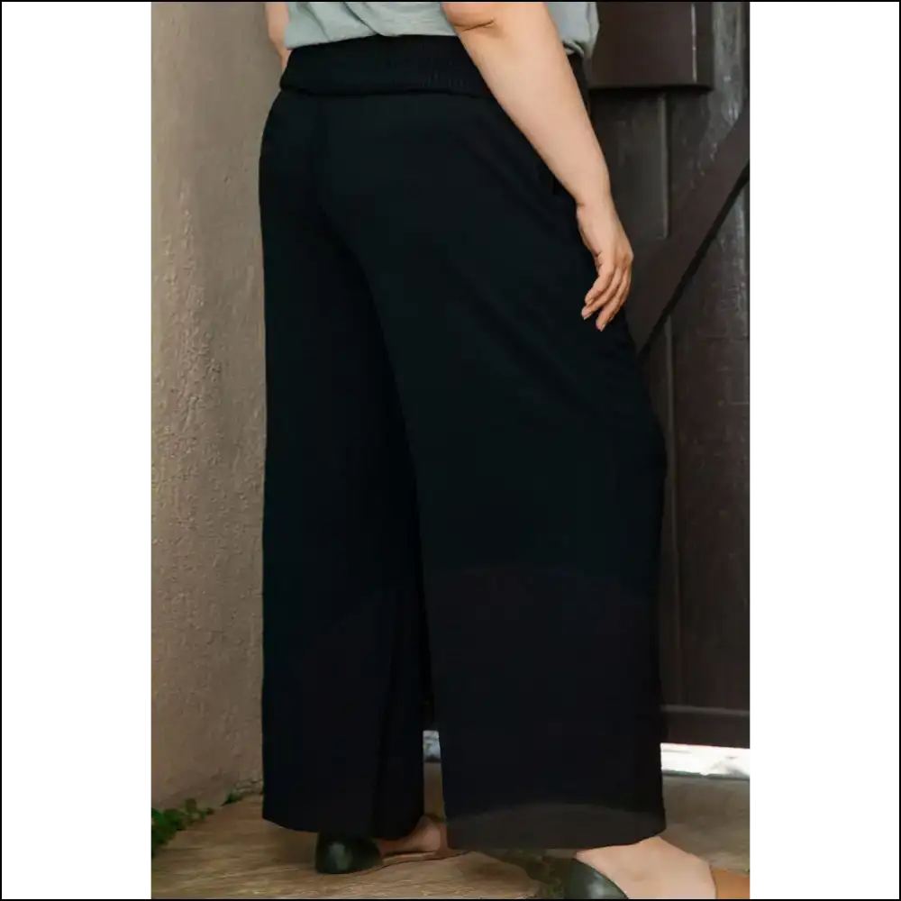 Shirred High Waist Wide Leg Pants: Making your Butt Look Good. Needful Things. ๐ - Pants on Sale Worldwide Shipping