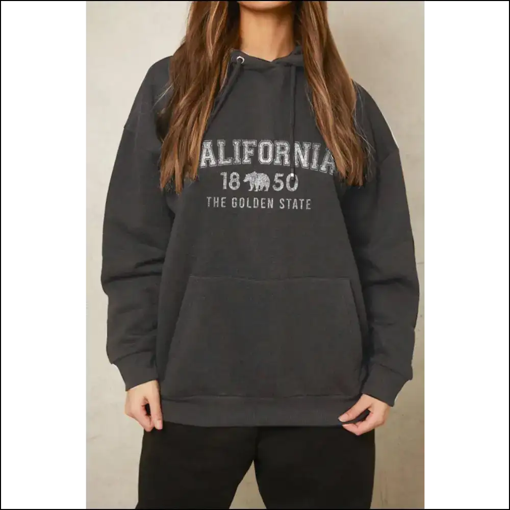 Simply Love California Graphic Hoodie - Hoodies Sweatshirts & on Sale Worldwide Shipping