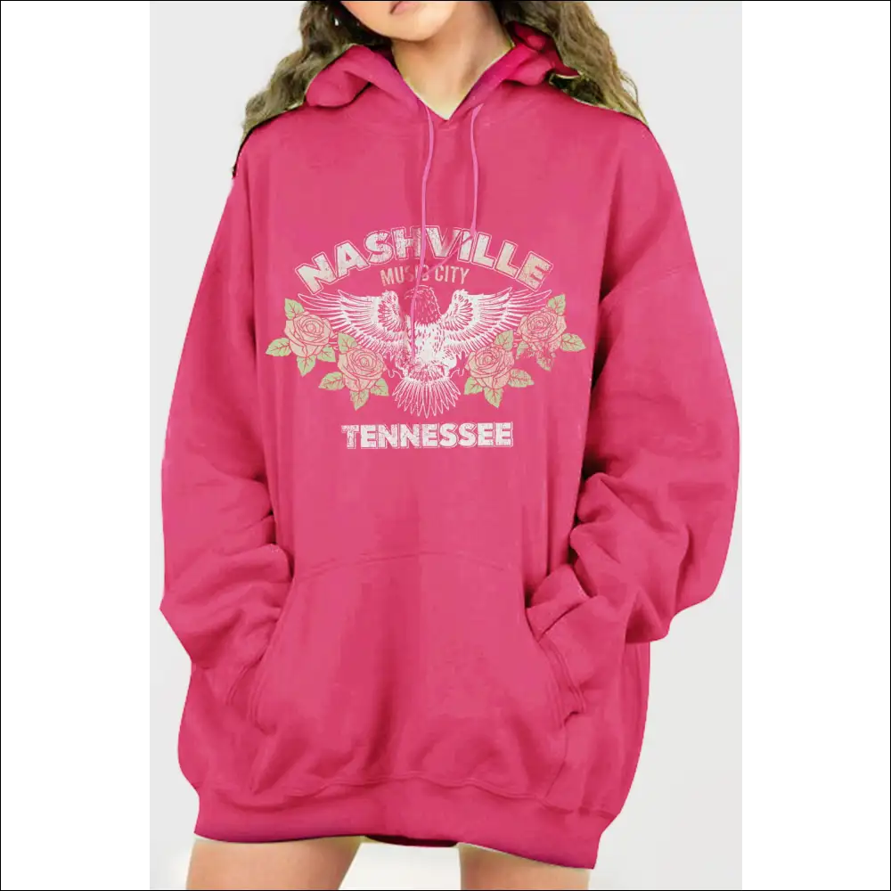 Simply Love Nashville Graphic Hoodie - Hoodies Sweatshirts & on Sale Worldwide Shipping