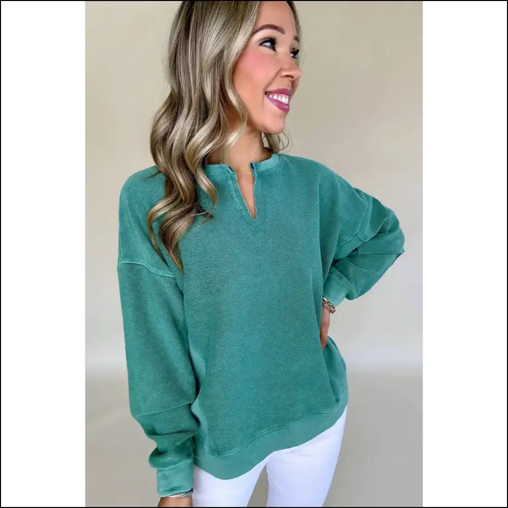 Skobeloff Notched Neck: Lounging Slaying Daily - Sweatshirts & Hoodies on Sale Worldwide Shipping