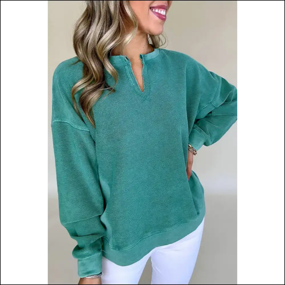 Skobeloff Notched Neck: Lounging Slaying Daily - s - Sweatshirts & Hoodies on Sale Worldwide Shipping
