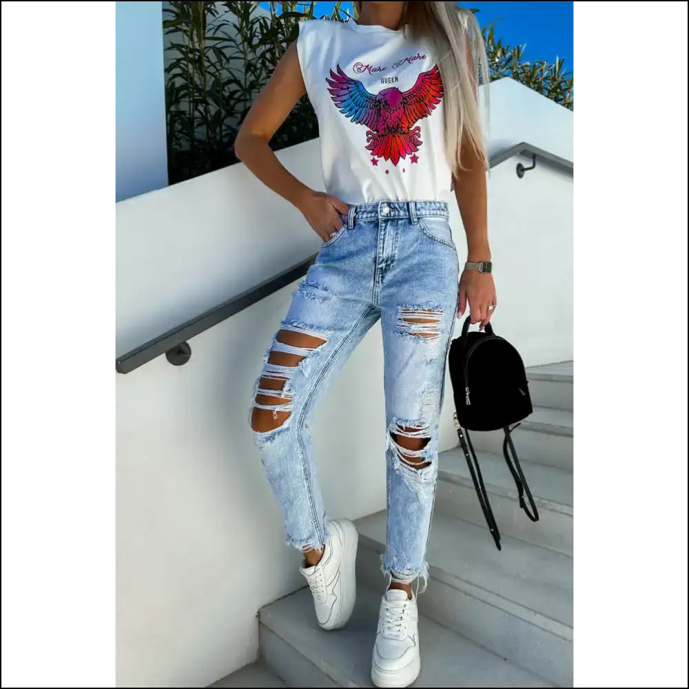 Sky Blue Acid Jeans: so Rad They’re Practically Illegal 👖 Needful Things - Jeans on Sale Worldwide Shipping