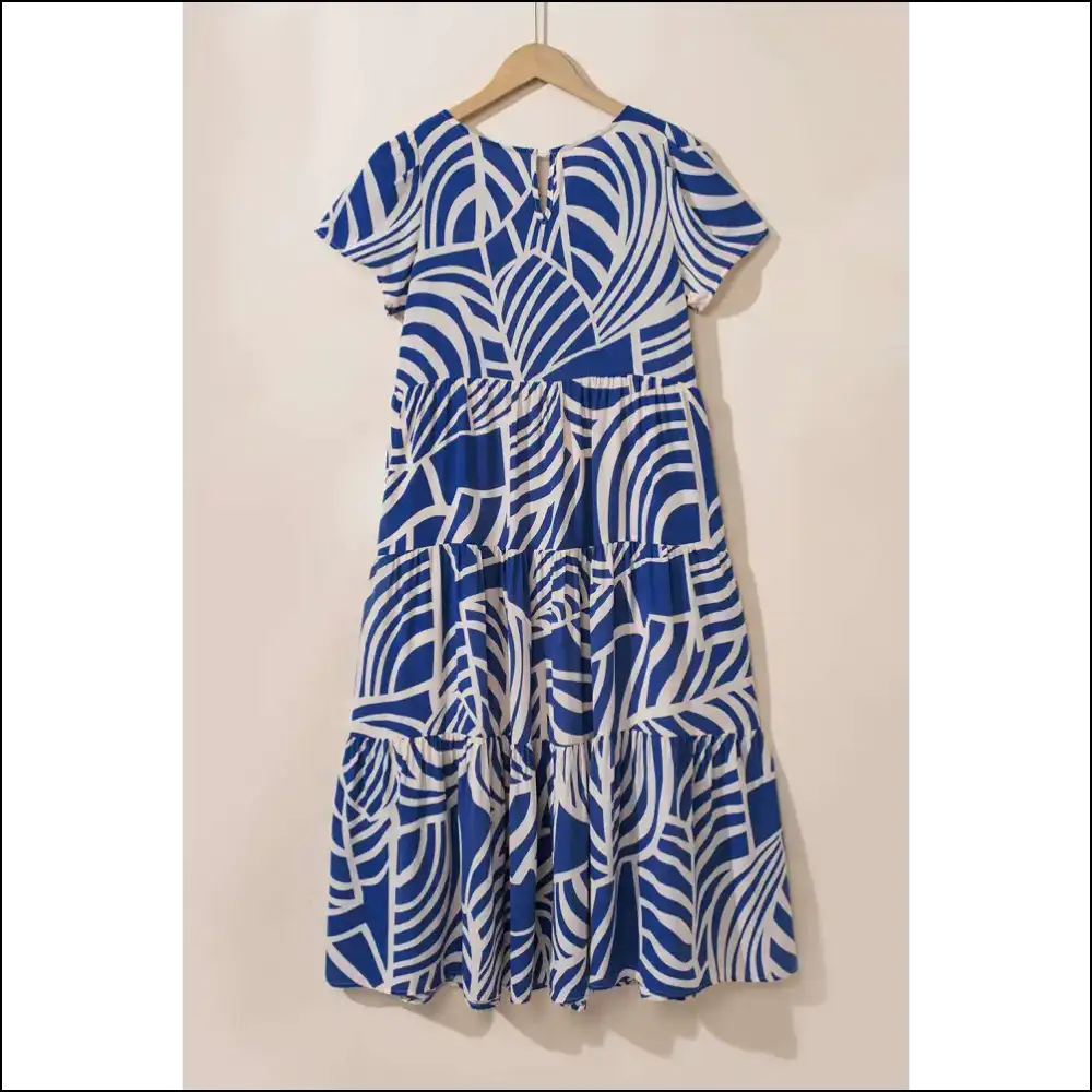Sky Blue Boho Abstract Dress: from ?Mehβ to ?Omgoddess!β π Needful Things - Midi Dresses on Sale Worldwide Shipping