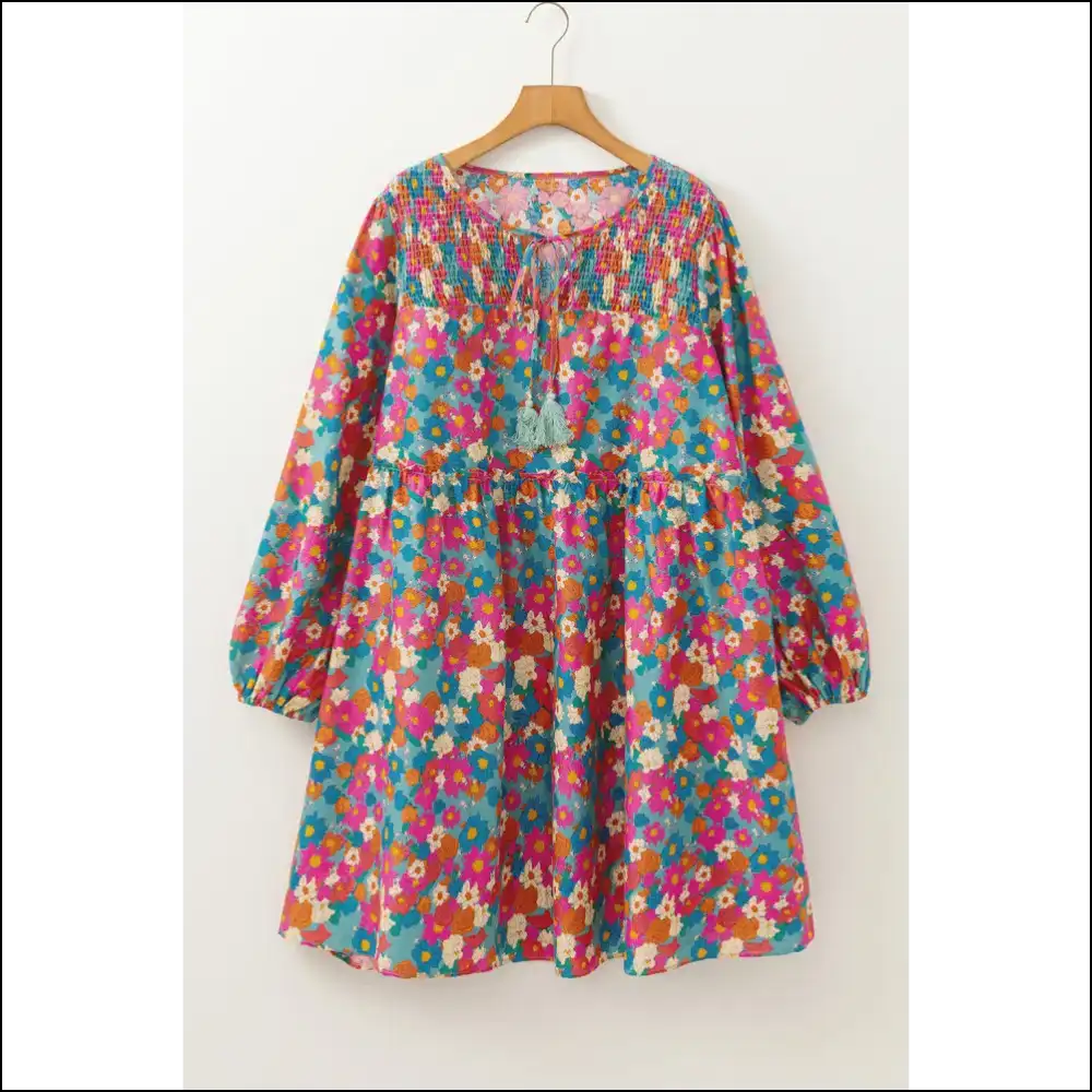 Sky Blue Floral Size Mini Dress: Cotton Candy Clouds! Needful Things ?️ - Plus Dresses on Sale Worldwide Shipping