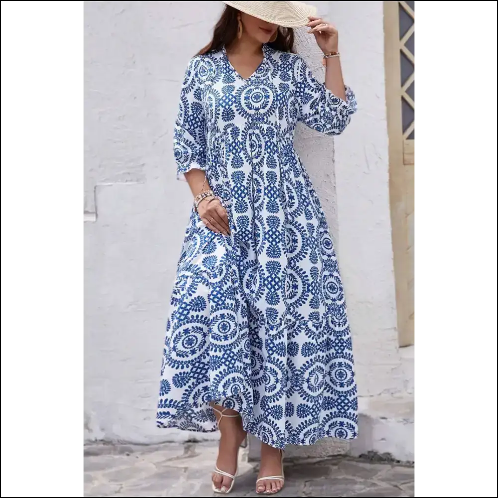 Sky Blue Maxi Dress: Queen Size Dress? we Got you Boo! π - Plus Dresses on Sale Worldwide Shipping