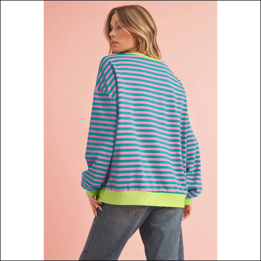 Sky Blue Stripe Pullover: Comfy and Stylish (finally!) - Sweatshirts & Hoodies on Sale Worldwide Shipping