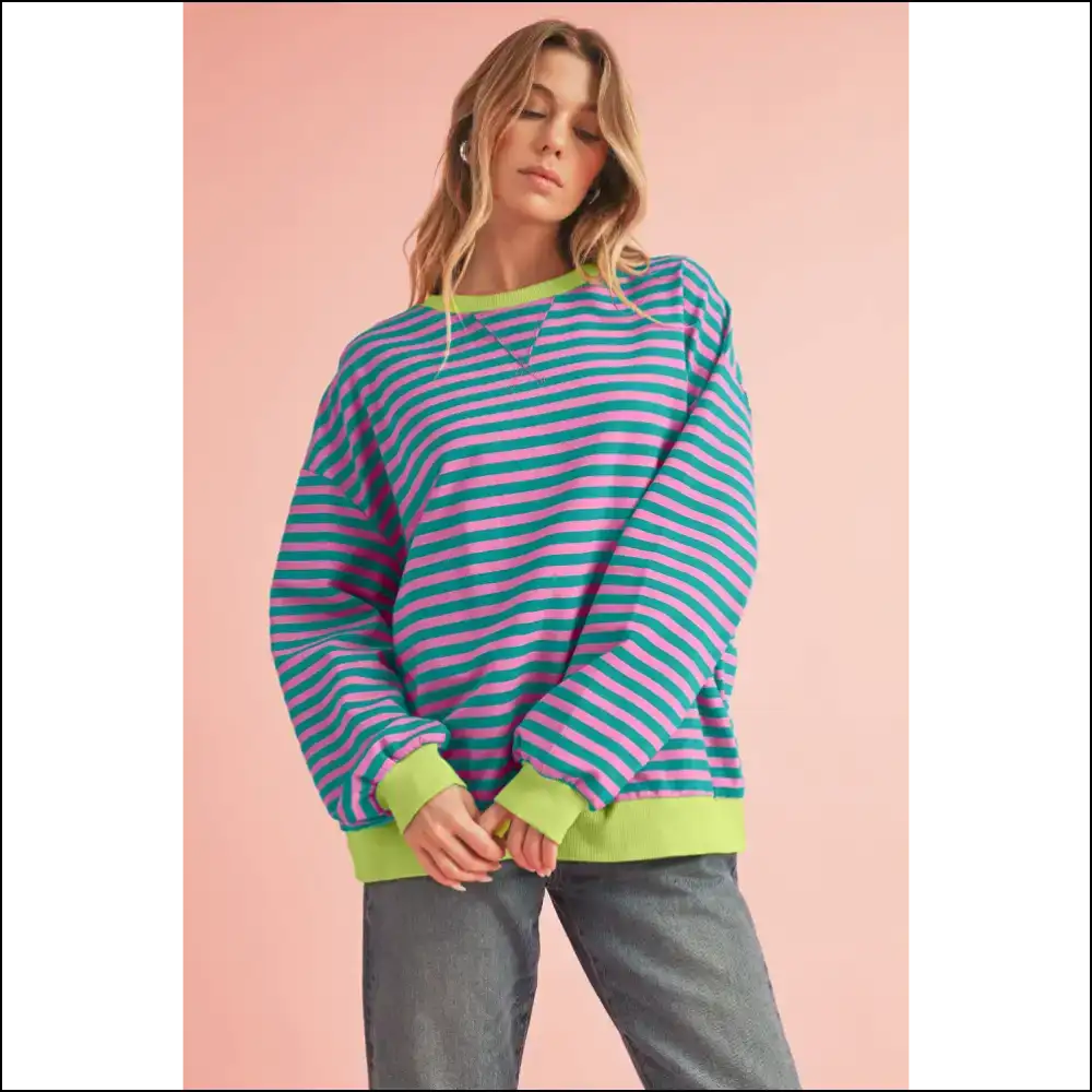 Sky Blue Stripe Pullover: Comfy and Stylish (finally!) - s - Sweatshirts & Hoodies on Sale Worldwide Shipping