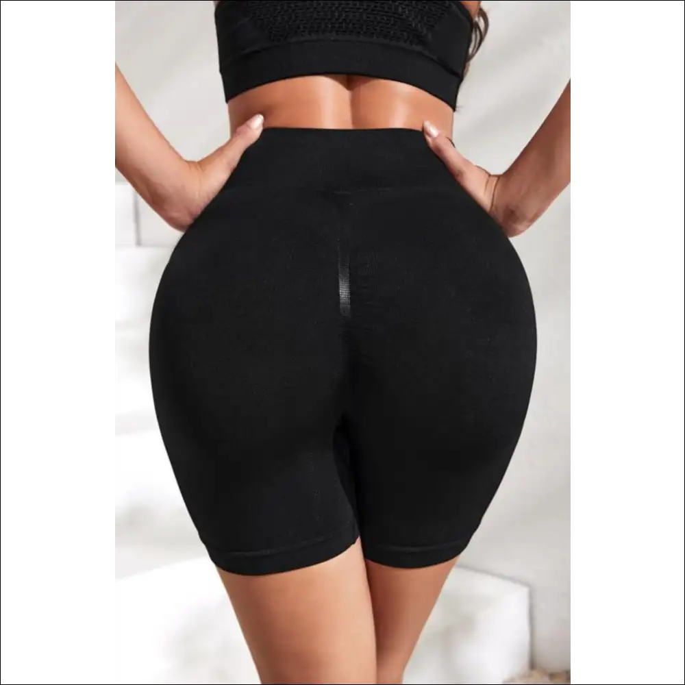 Chic Slim Fit High Waist Active Shorts - on Sale Worldwide Shipping