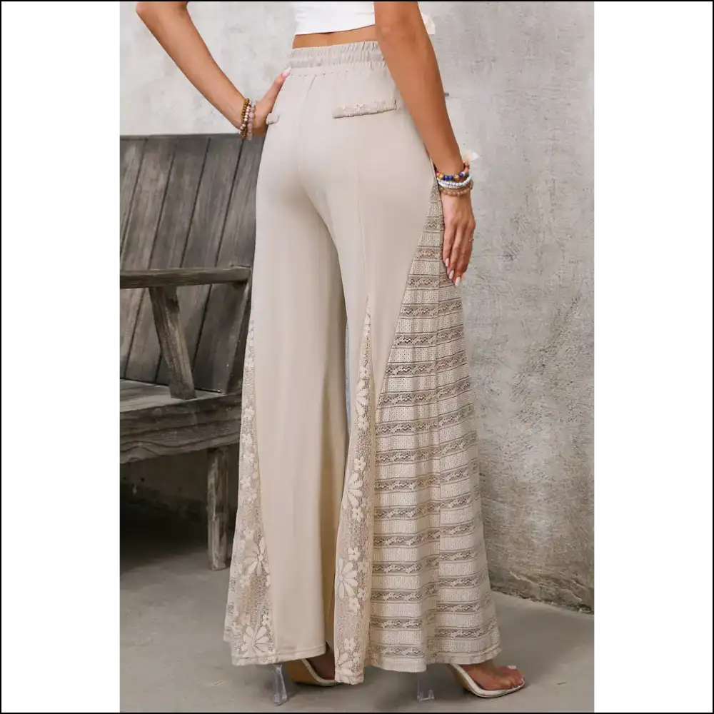 Smoke Gray Lace Patchwork Pants: Pants so Good Itโs! ๐ Needful Things - on Sale Worldwide Shipping