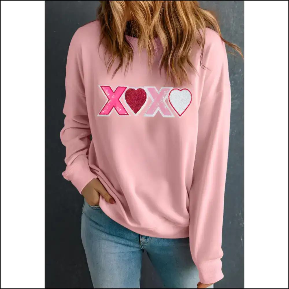 Snuggle Up this Valentine’s Day with our Xoxo Round Neck Romance! đŸ’– - Sweatshirts & Hoodies on Sale Worldwide Shipping