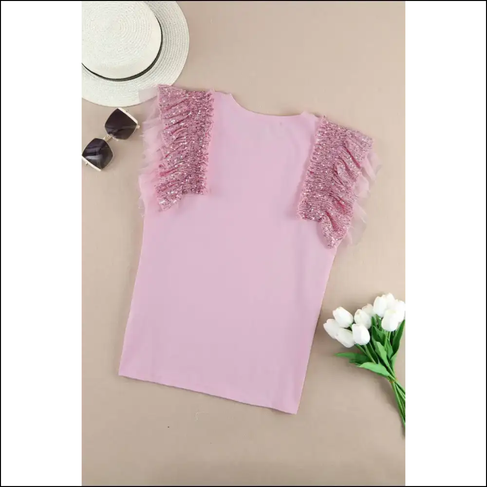 Sparkle Like a Diva: Needful Things Sequin Round Neck Tank Tops ?π - on Sale Worldwide Shipping