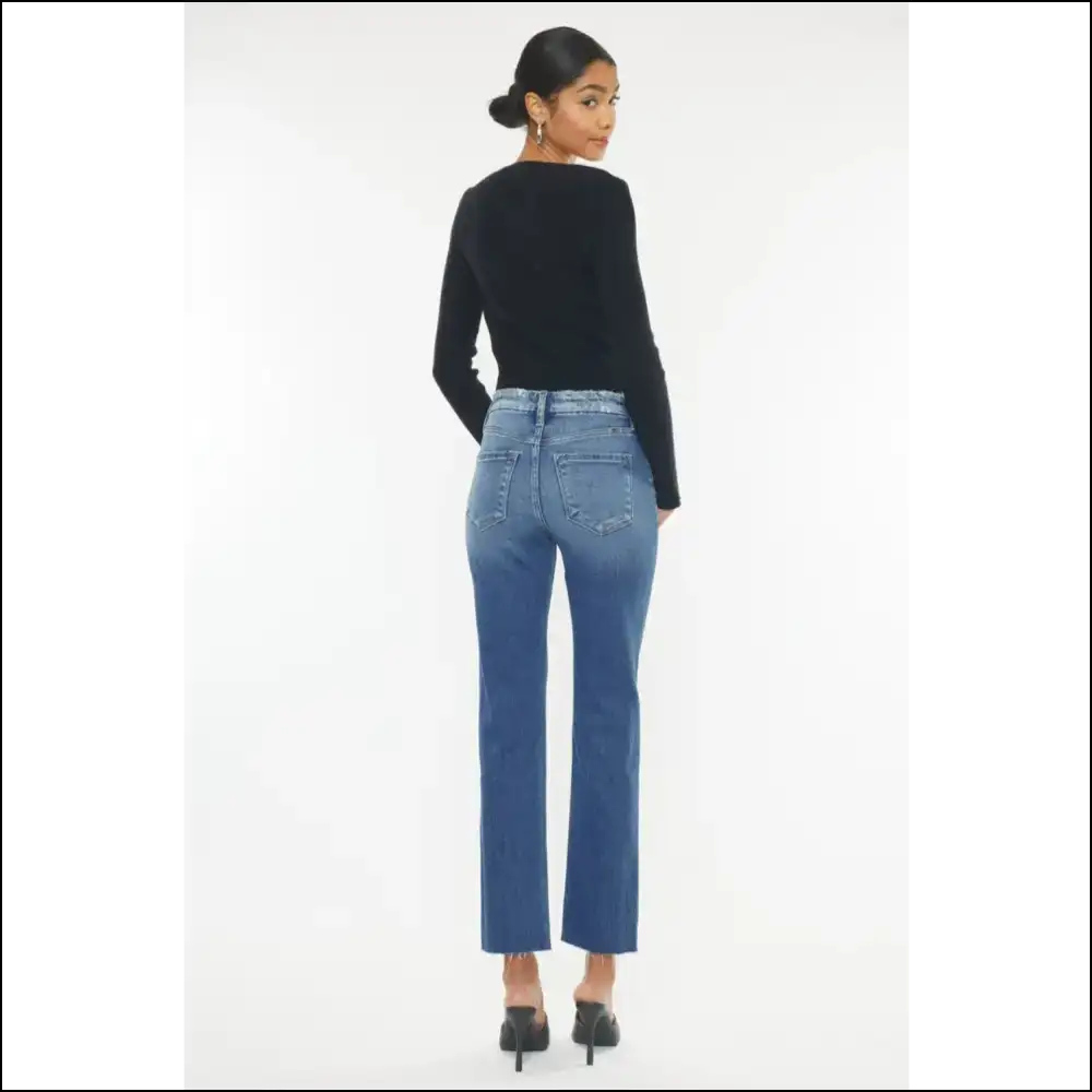Squeeze Into Style: Kancan High Rise Slim Straight Jeans β Pants of Dreams! ππ - on Sale Worldwide Shipping