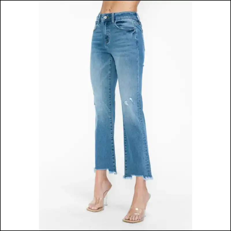 Strut in Style with Needful Things Raw Hem Distressed Jeans - Look Badass! - on Sale Worldwide Shipping