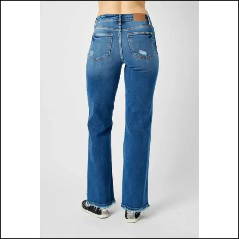 Strut your Stuff in Judy Blue Distressed Raw Hem Jeansāconfidence Unleashed! šš„ - Jeans on Sale Worldwide Shipping