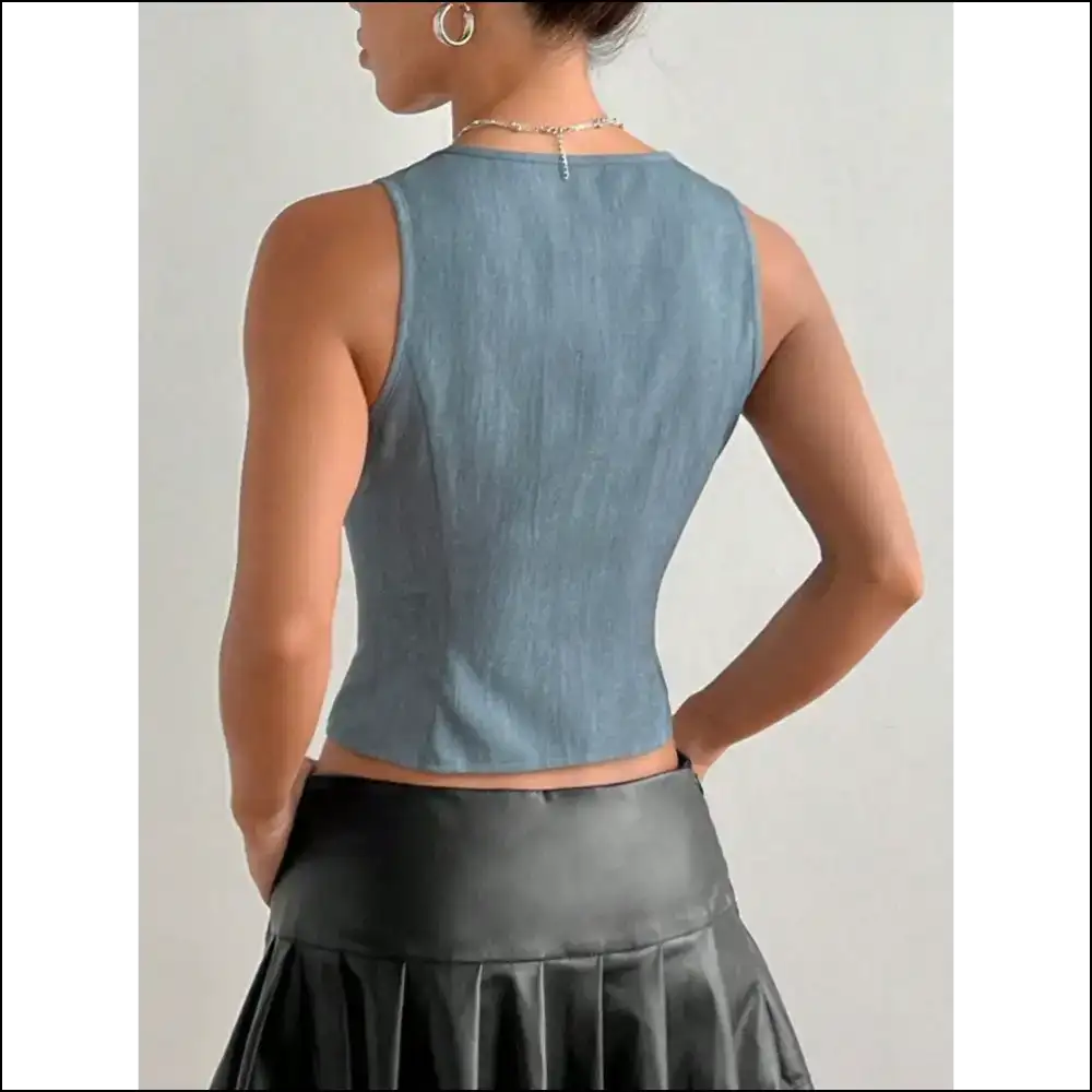Tied Front V-neck Cropped Tank - Tops on Sale Worldwide Shipping