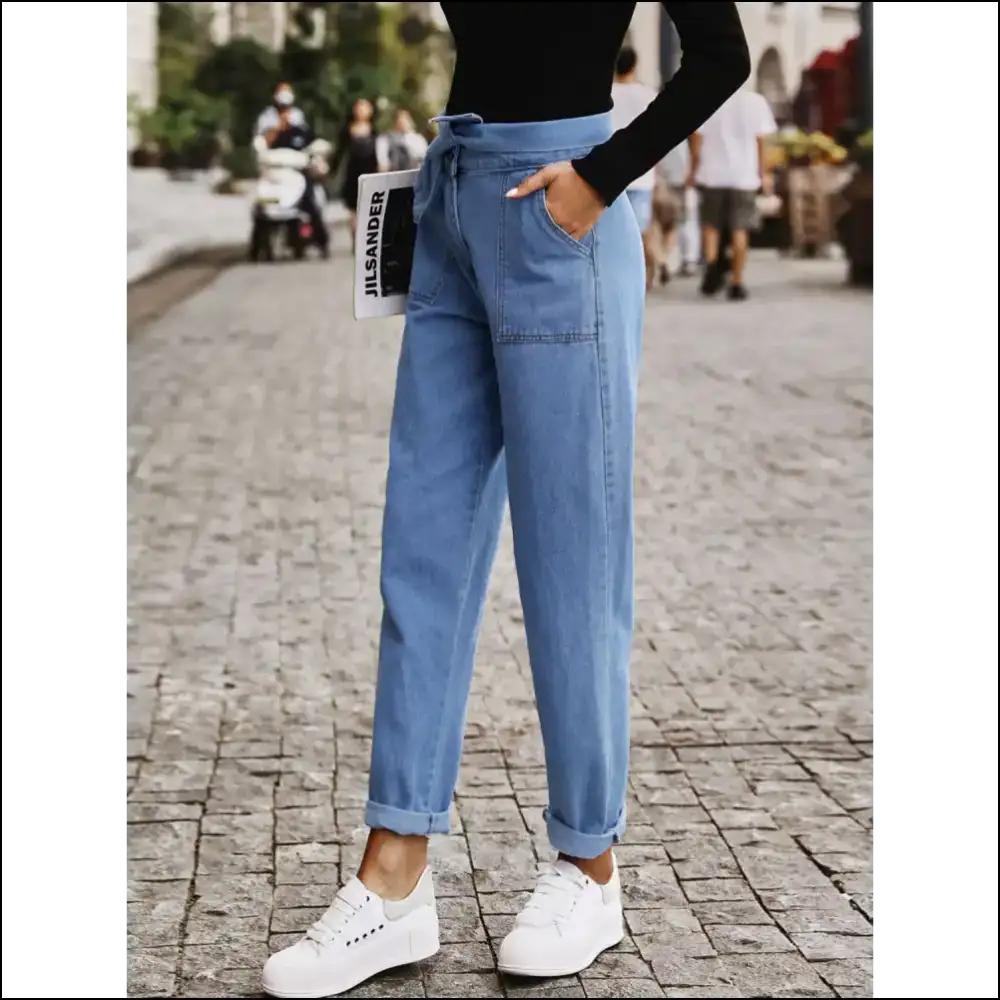 Tied Straight Jeans: Because Life is too Short for Boring Pants ๐๐ - Jeans on Sale Worldwide Shipping