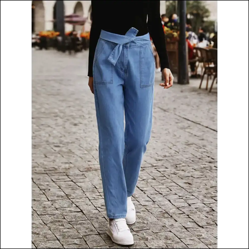 Tied Straight Jeans: Because Life is too Short for Boring Pants ๐๐ - Jeans on Sale Worldwide Shipping