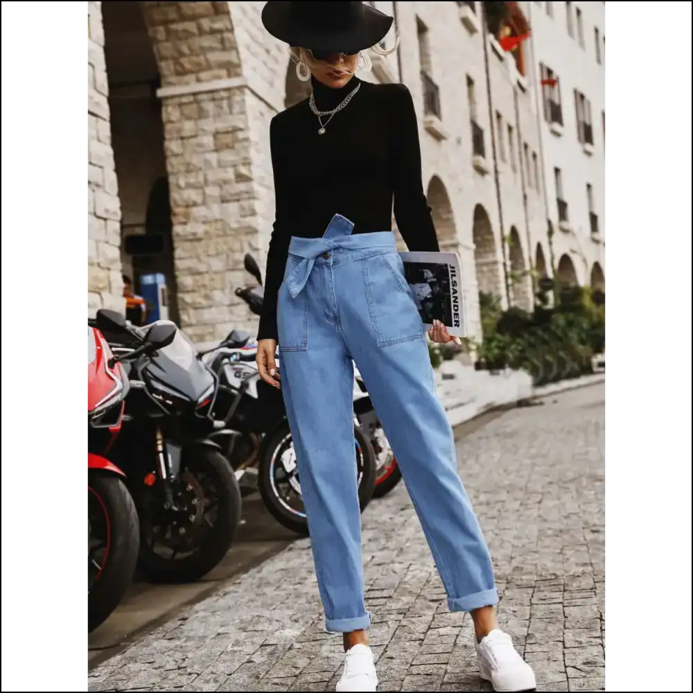 Tied Straight Jeans: Because Life is too Short for Boring Pants ๐๐ - Jeans on Sale Worldwide Shipping