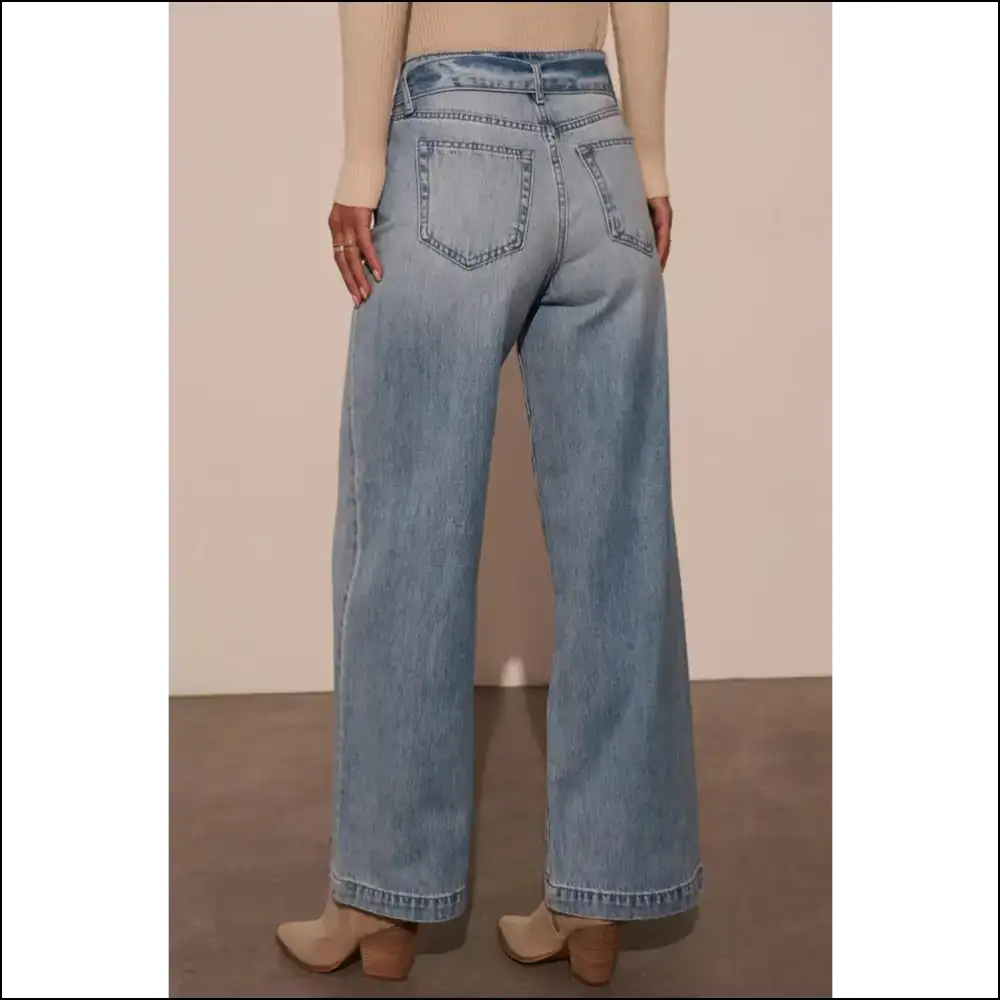Tied Wide Leg Jeans: where Comfort Meets Chic and Style Says Yassss! ππ - Jeans on Sale Worldwide Shipping