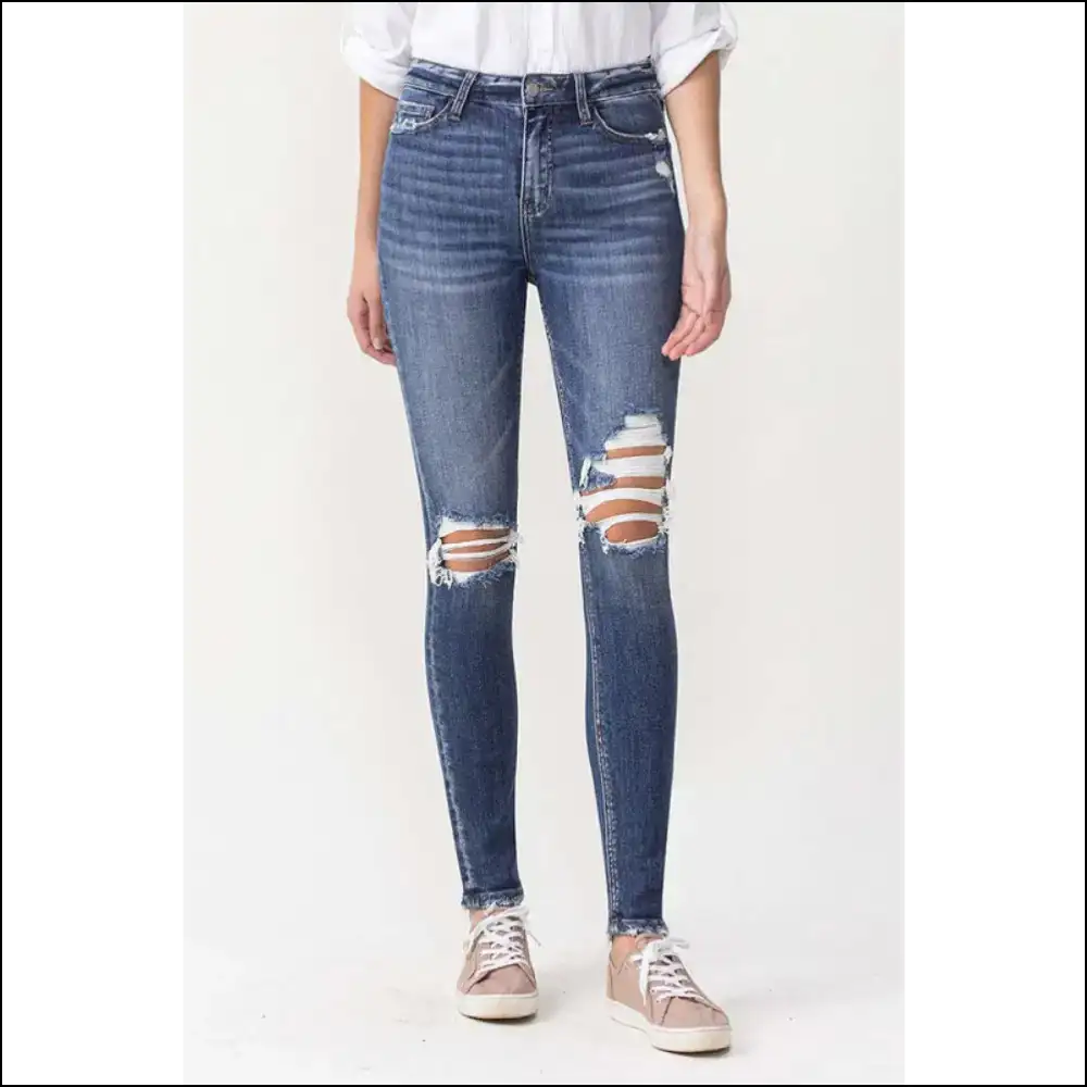 Transform your Outfit with Lovervet Hayden High Rise Skinny Jeans β Denim Euphoria! ππ - Medium / 24 - on Sale Worldwide Shipping