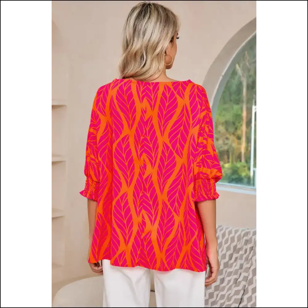 Tropical Rose Print: when Basic is a Four-letter Word 🌹 - Blouses on Sale Worldwide Shipping