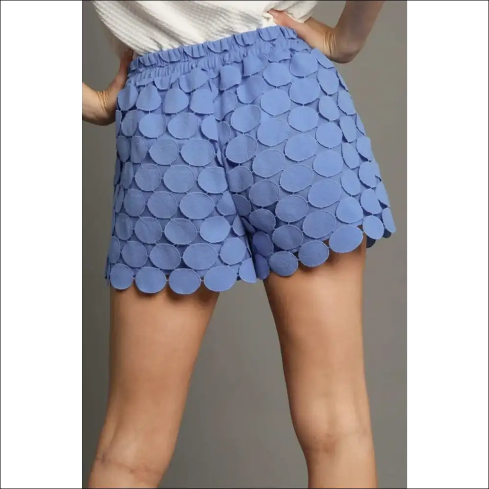 Umgee Plus Size Polka Dot Lace Shorts - on Sale Worldwide Shipping